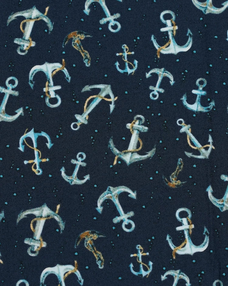 Fabrics - Cotton - Anchors on Blue - N208