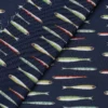 Fabrics - Cotton - Lines Of Fishes on Dark Blue - N65 - Overlay