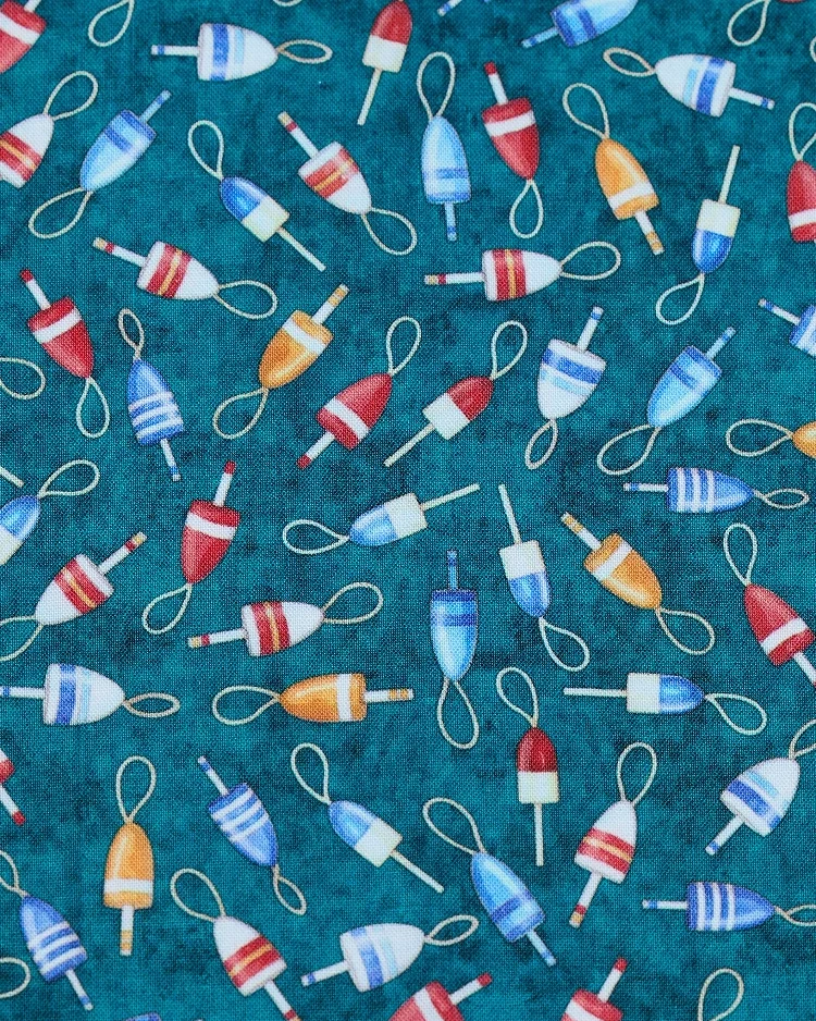 Fabrics - Cotton - Floats - Teal N9