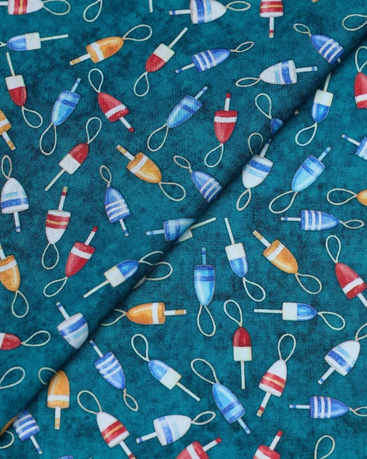 Fabrics - Cotton - Floats - Teal N9 - Overlay