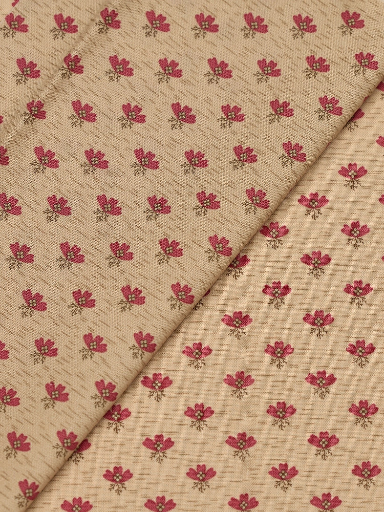 Fabrics - Cotton - Flowers Vintage Cream - CL500 - Overlay
