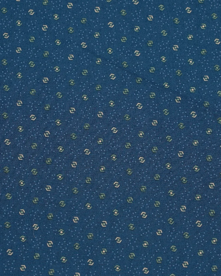 Fabrics - Cotton - Geometrics on Navy Blue - CL520Fabrics - Cotton -Geometrics Navy Blue - CL520