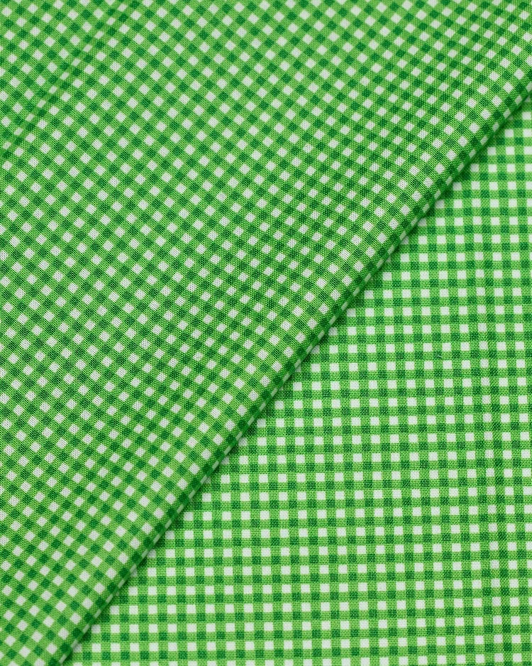 Fabrics - Cotton - Gingham Lime Green - CL505 - Overlay