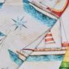 Fabrics - Cotton - Giant Yachts on Cream - N5 - Overlay