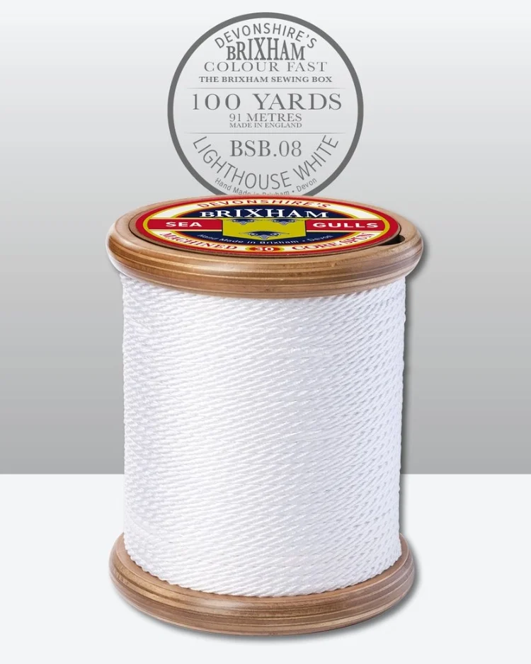 Devonshires Brixham Cotton Reel - Storage-Keepsake - Lighthouse White - BSB08