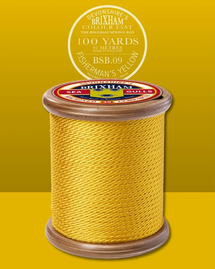 Devonshires Brixham Cotton Reel - Storage-Keepsake - Fisherman's Yellow - BSB09