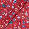 Fabrics - Cotton - Nautical Icons on Red - N215 Overlay