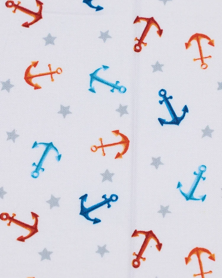 Fabrics - Cotton - Anchors on White - N717