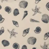 Fabrics - Cotton - Blue Sea Shells on Cream - R112