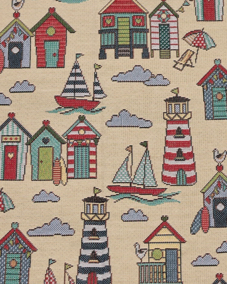 Fabrics - Cotton -Maritime Tapestry - Vintage Cream R110