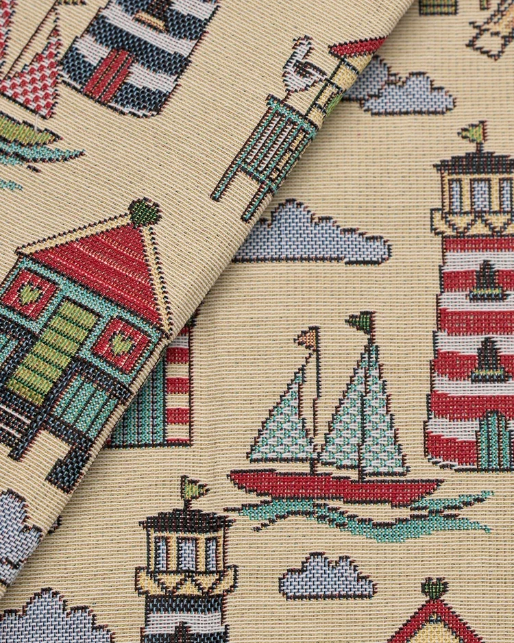 Fabrics - Cotton -Maritime Tapestry - Vintage Cream R110 Overlay