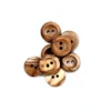 Haberdashery - Button - Natural Olive Round Wood 15mm - G176324 Grouped