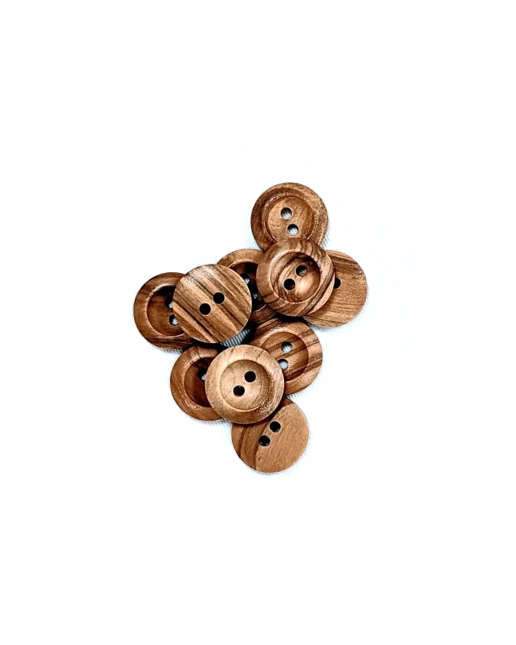 Haberdashery - Button - Natural Olive Wood Round 18mm - G176328 Group