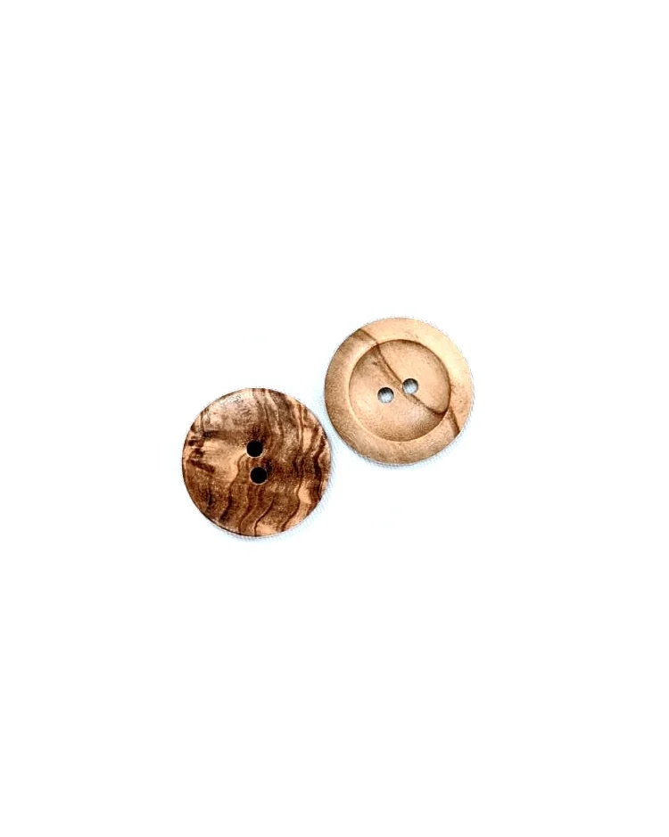 Haberdashery - Button - Natural Olive Wood 28mm - G176345
