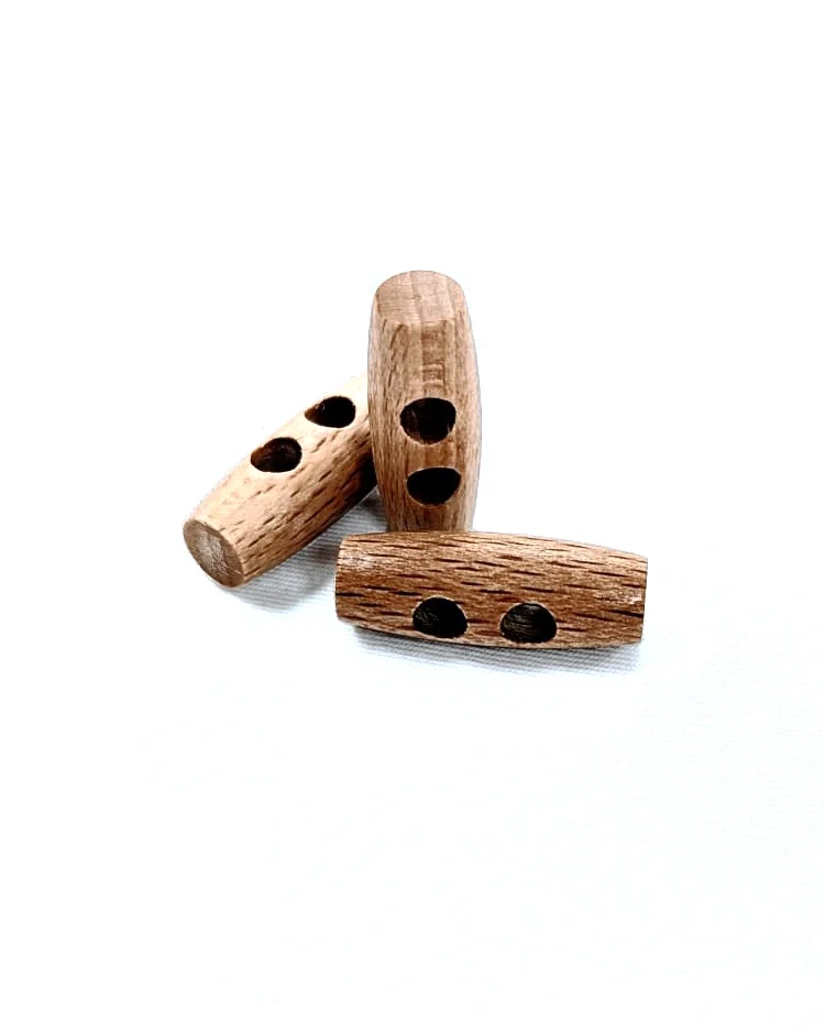 Haberdashery - Button - Natural Wooden Toggle 30mm - G203630