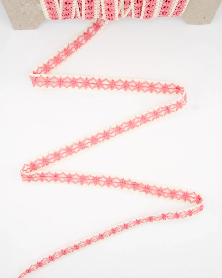 Haberdashery - Trims - Star-shaped Flowers - Pink- 14mmv