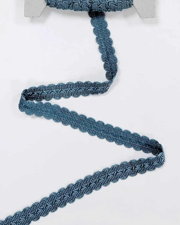 Haberdashery - Trims - Double-Edged Wave Braid - Slate Blue - 23mm