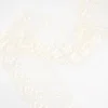 Haberdashery - Trims - Embroidered Lace Tulle - Butterfly Cream - 65mm Close Up