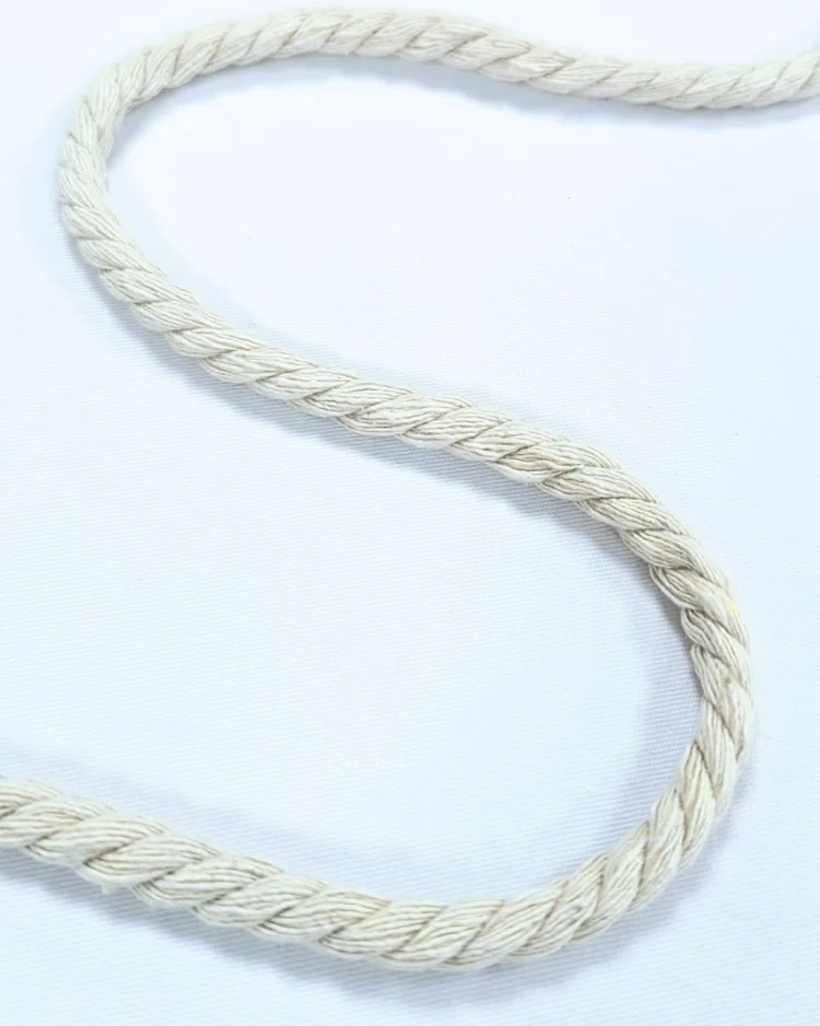 Haberdashery - Trims - Twisted Cotton Cord - Natural - 6mm - Close Up