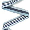 Haberdashery - Webbing - Reversible Striped Woven Cotton Strap - Blue - 30mm