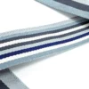 Haberdashery - Webbing - Reversible Striped Woven Cotton Strap - Blue - 30mm - Close Up