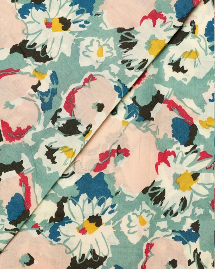 Fabrics - Cotton Lawn - Multi Flowers on Cream - WC0216 - Overlay