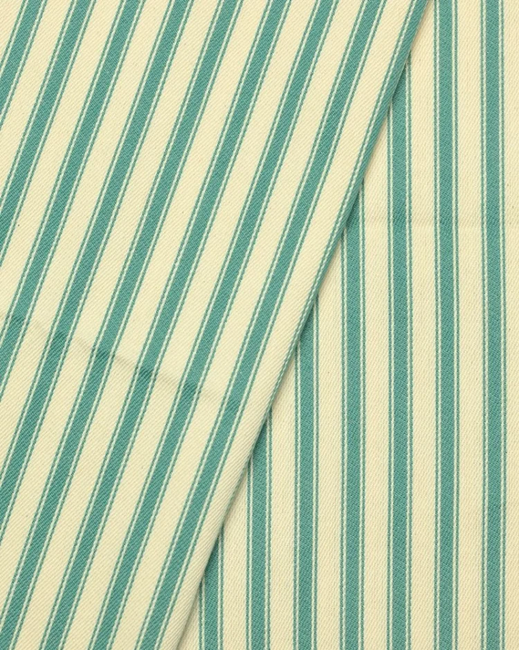 Fabrics - Cotton - Canvas Ticking Stripes 8mm with Duck Egg & Cream - OT118-DG4 - Overlay