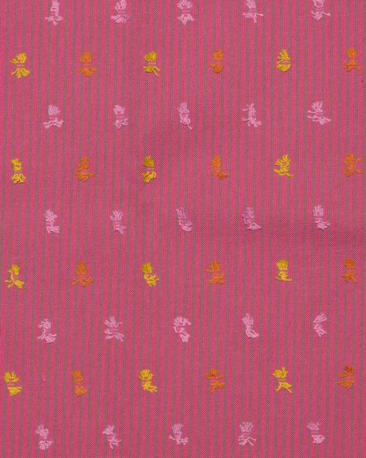 Fabrics - Cotton - Garden Variety Channeling with Magenta Background - WAMT103-25L