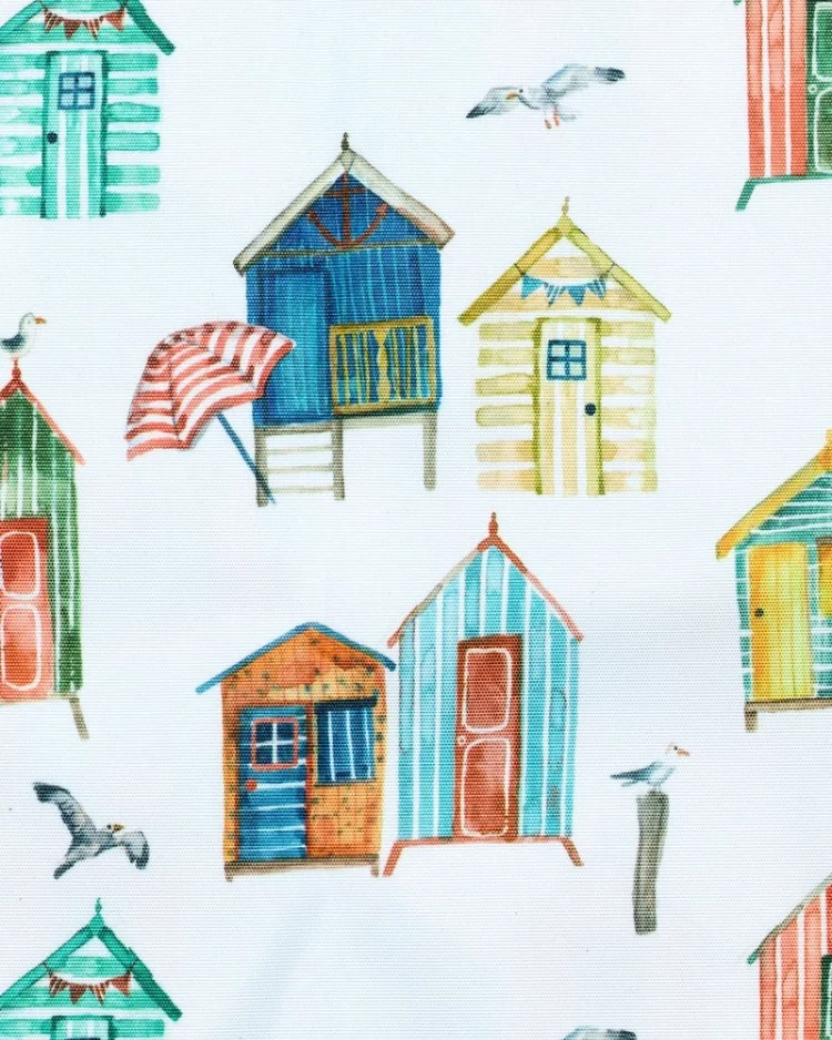 Fabrics - Polyester - Water & UV Repellent - Beach Huts - CF002