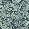 Fabrics - Viscose Challis - Flower and Leaf on Blue - WC038 - Overlay