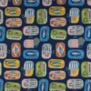 Fabrics - Cotton - Dear Stella Design - Partners in Brine - Tinned Fish on Blue - STELLA-D3420 Iris