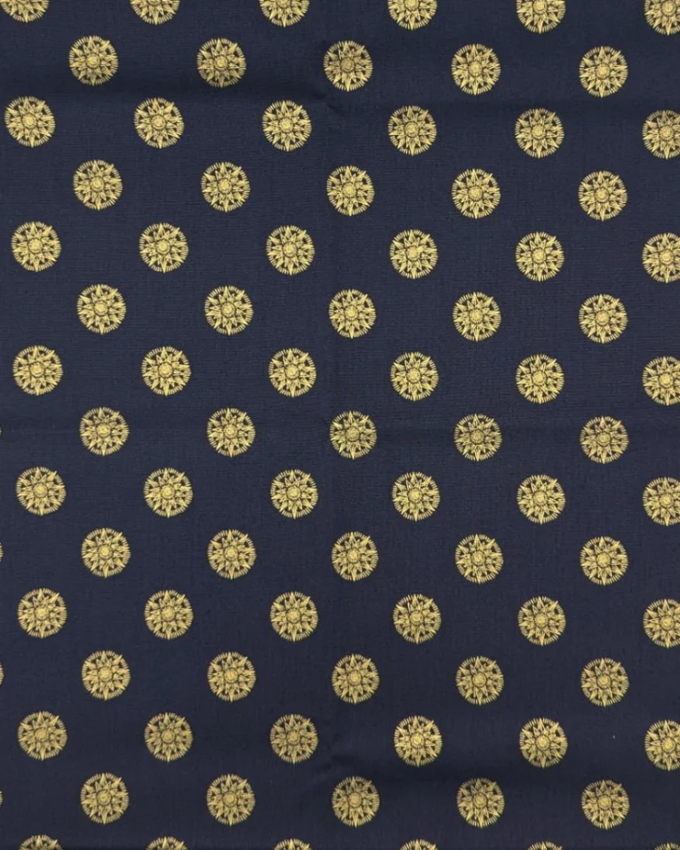Fabrics - Cotton - Lewis & Irene - Winter Solstice - Shining Star on Midnight Blue - L59C