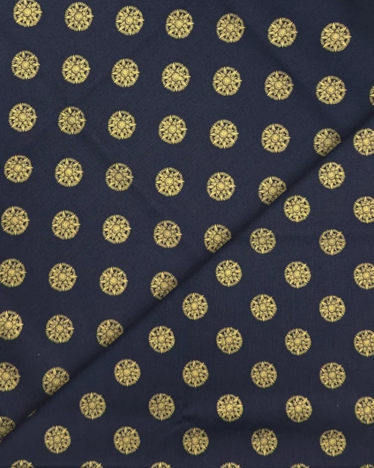 Fabrics - Cotton - Lewis & Irene - Winter Solstice - Shining Star on Midnight Blue - L59C - Overlay