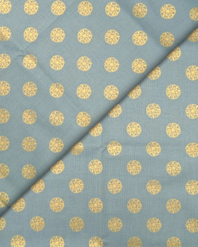Fabrics - Cotton - Lewis & Irene - Winter Solstice - Shining Star on Verdigris - L59A - Overlay