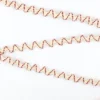 Haberdashery - Trims - Woven Flat Zigzag Wave Trim - Cream & Red - 10mm - Close Up
