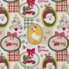 Fabrics - Cotton - Christmas Print - Vintage Frame Patchwork on Lemon - Sew Cool MQA56061