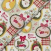 Fabrics - Cotton - Christmas Print - Vintage Frame Patchwork on Lemon - Sew Cool MQA56061 - Overlay
